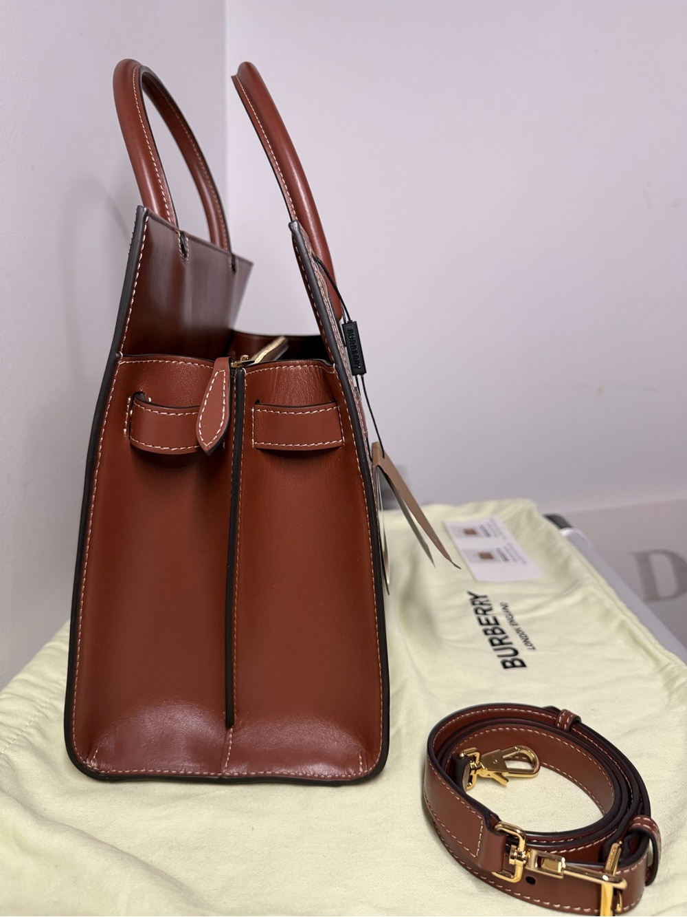 Burberry Small Title Bag Vintage Check NWT | Featured on HBO Succession - Picture 10 of 14